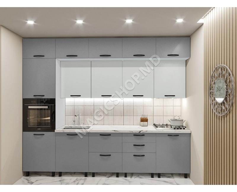 Bucătărie Yarus -Y 3m mat (pal,mânere,dulap de bucătărie)